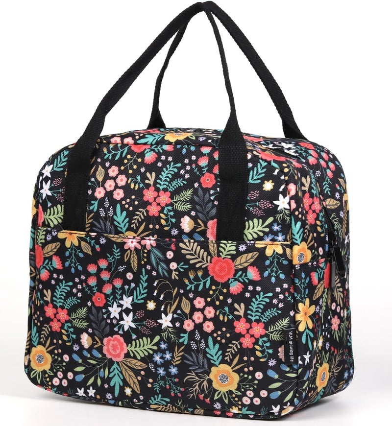 VLM Lunch Bag,Lunch Box for Women Men,Reusable Insulated Lunch Tote,Small Leakproof Cute Lunch Cooler with High Capacity for Work,Picnic,Camping - Image 1